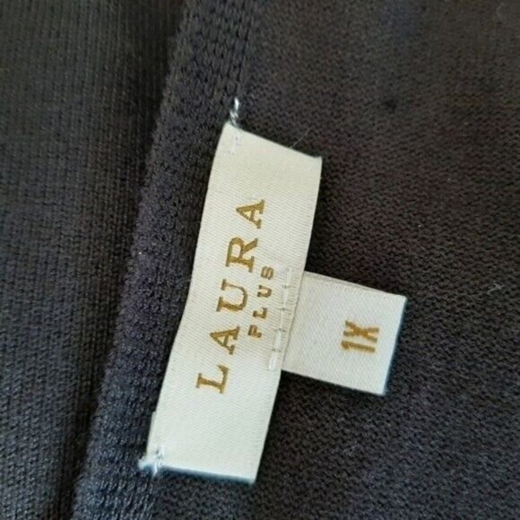 LAURA Dolman Sleeve Light Sweater Rhinestones PLUS Sz 1X - Picture 8 of 8